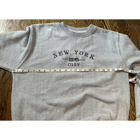 ESY Surf Co. New York City Graphic Gray Crewneck Sweatshirt Pullover Size XL EUC - Picture 6 of 7